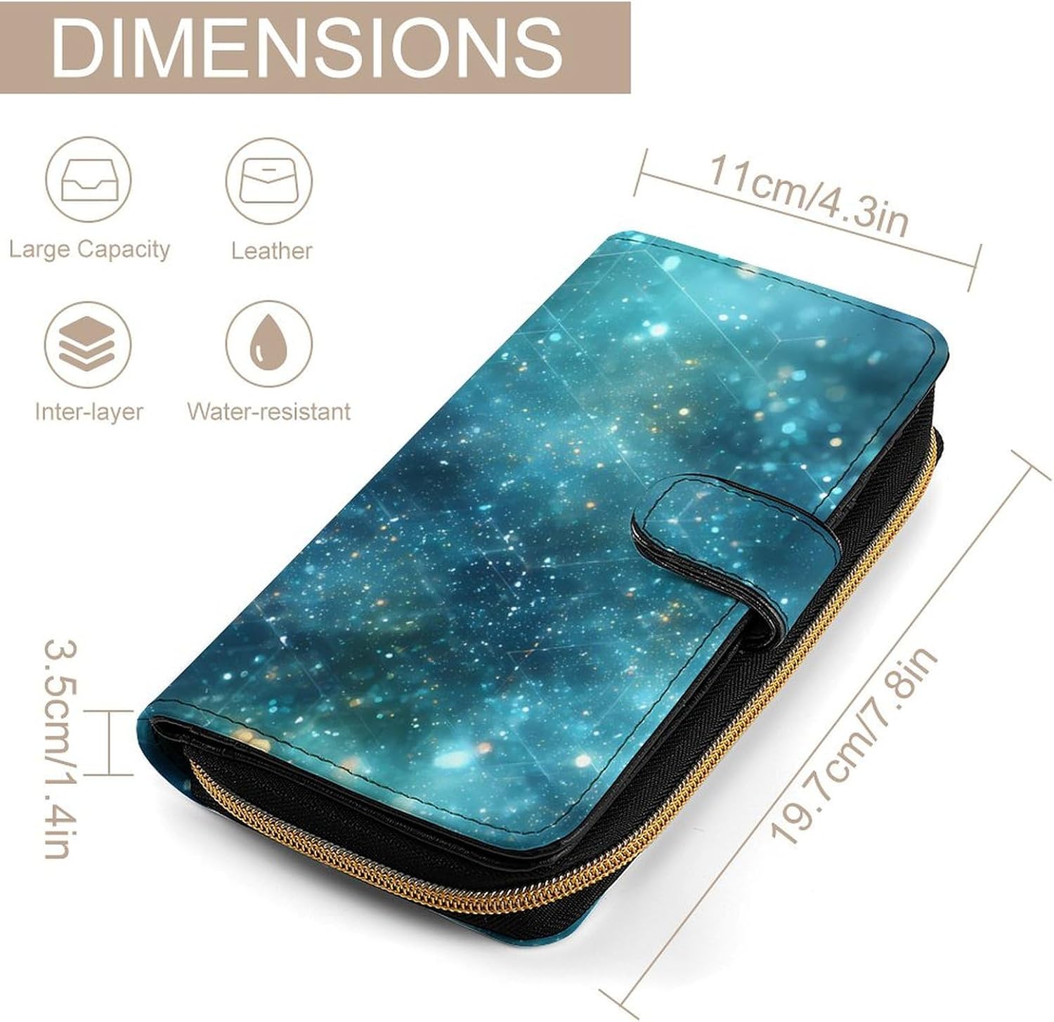 Mathematical Geometric Universes Womens Wallet for Men Slim Purse Clutch Handbag with Card Holder