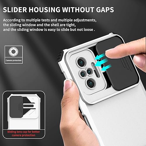 Miniatura 2 de Funda para cámara de lente deslizante para Xiaomi Redmi Note 10 Pro con soporte integrado, resistente a prueba de golpes y cuerpo completo