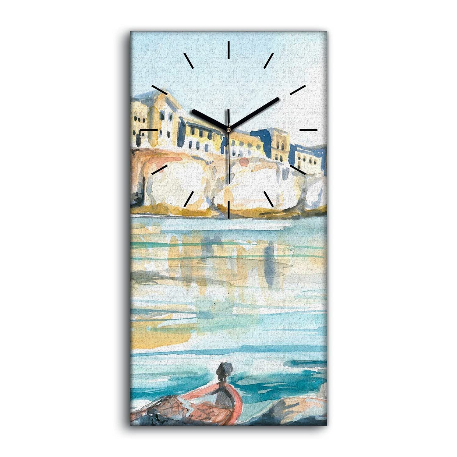 Horloge sur Toile Silencieuse Coloray Déco Salon sans Tic-Tac