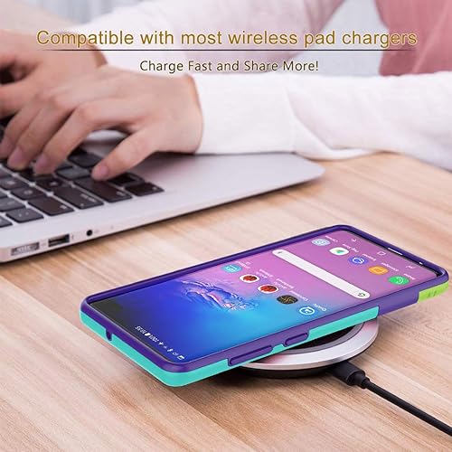 Miniatura 7 de Jeylly Funda para Galaxy S10 Plus, para Galaxy S10 Plus Linda, ultra delgada de 3 colores híbrida de impacto de cuerpo completo, resistente,