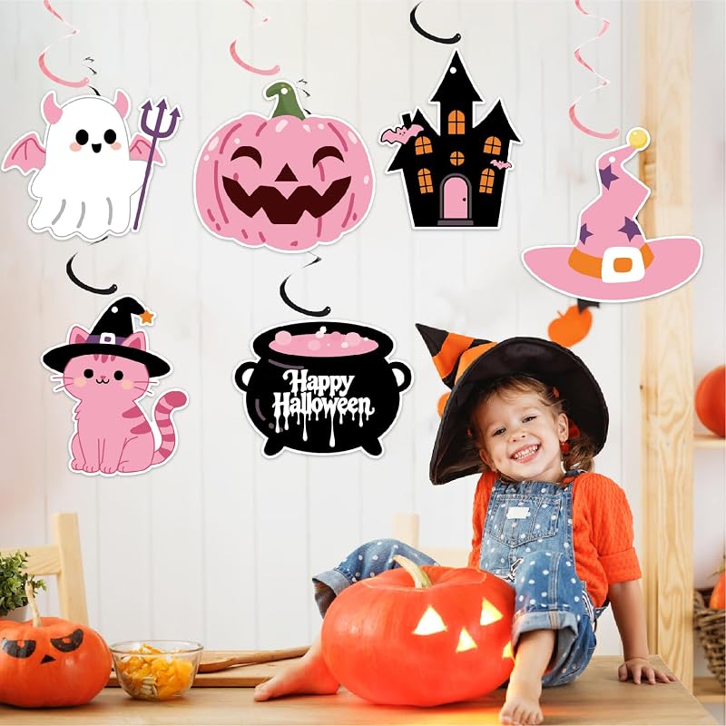 Quhufree Halloween Birthday Party Decorations – Six spiral hanging swirls