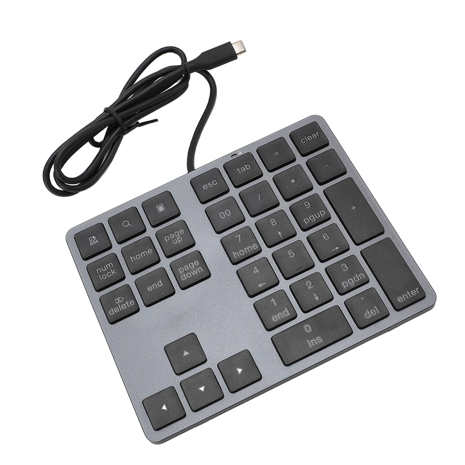 mingzhe Tastierino Numerico Cablato USB C 34 Tasti Tastiera Esterna con 2 Porte USB 3.0 e 1 Interfaccia di Tipo C per Laptop PC Desktop Immissione Dati Professionisti Materiale ABS