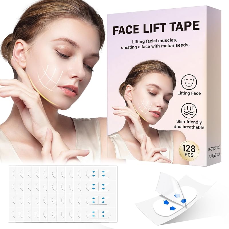 Fita adesiva facial transparente YAGUVI, 128 unidades