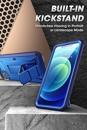 Miniatura 4 de SUPCASE Funda para iPhone 12iPhone 12 Pro con protector de pantalla (Unicorn Beetle Pro), soporte integrado y clip para cinturón Funda protectora