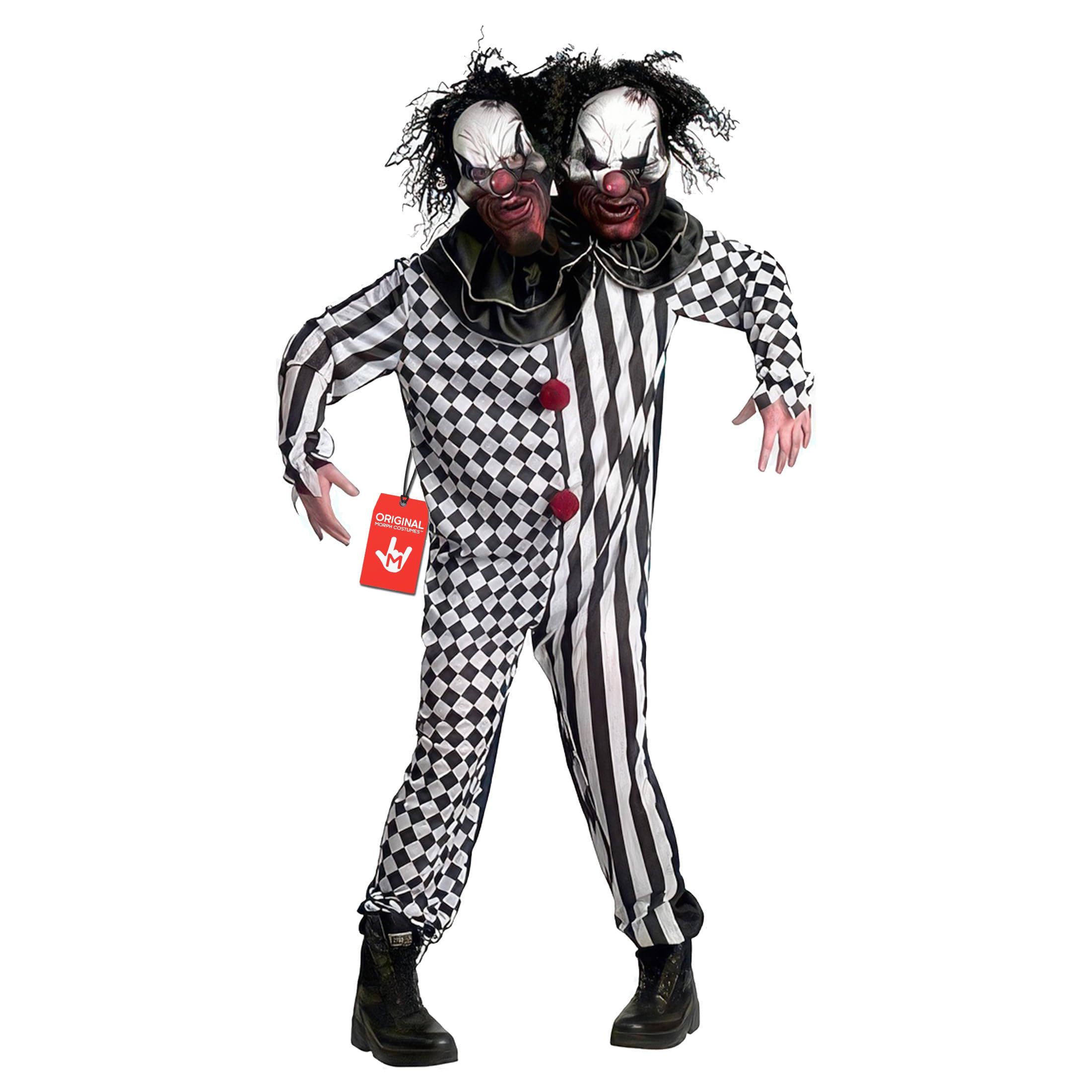 Morph Scary Clown Costume Adult, Killer Clown Costume Adult, Halloween Clown Costumes For Men, Creepy Clown Costume Men Women