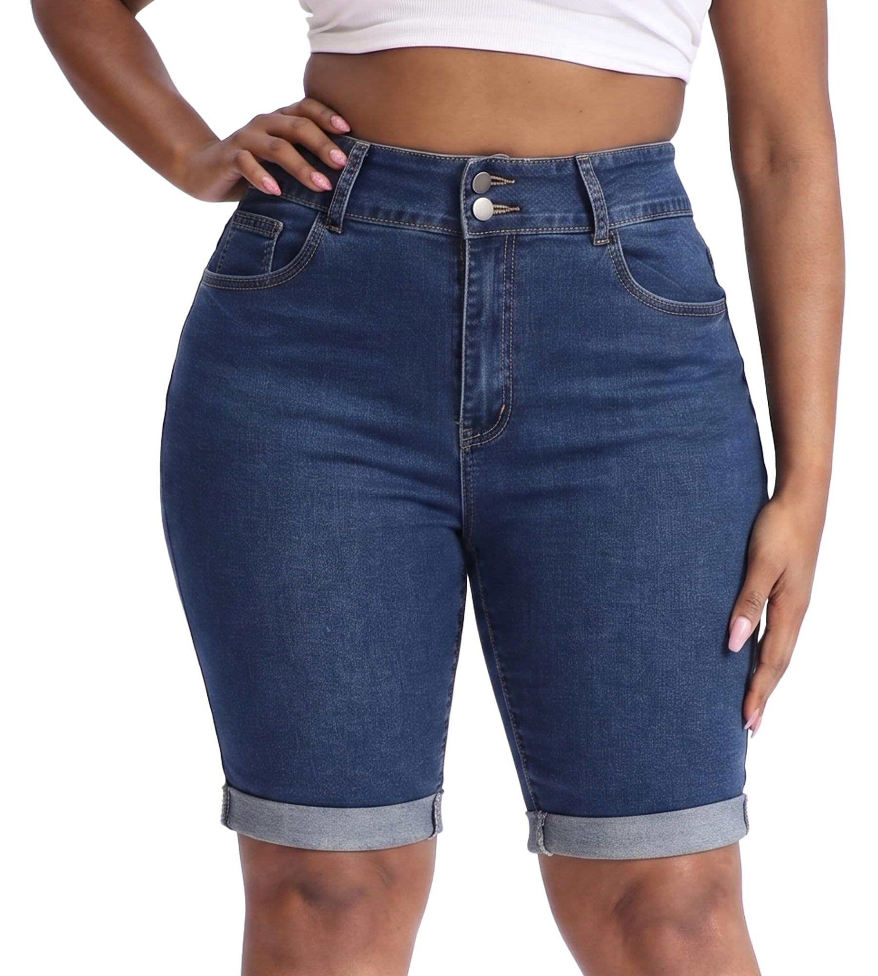 Gocolloa Plus Size Bermuda Shorts