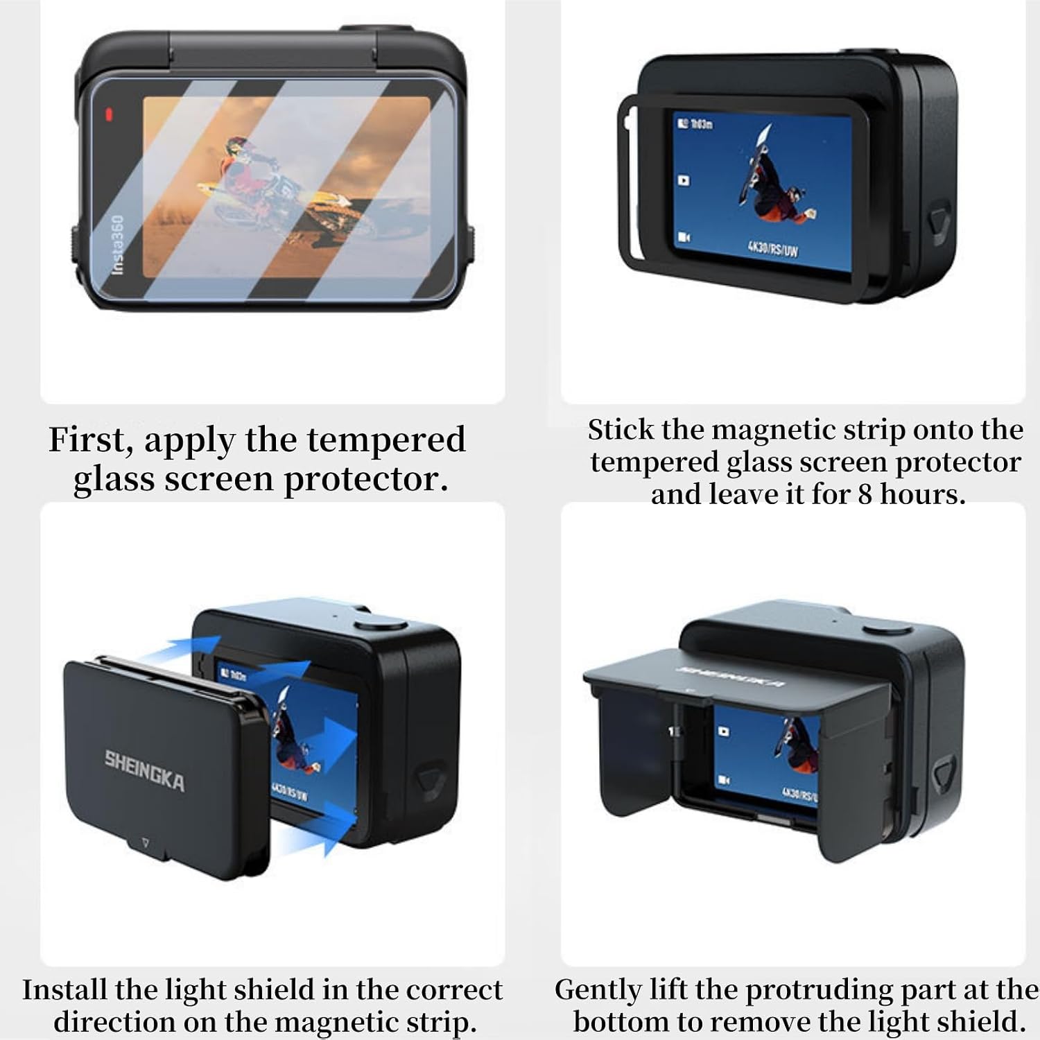 Magnetic Screen Sunshade for Insta360 Ace Pro 2,Screen Sun Hood for Insta360 Ace Pro 2