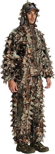 LOOGU Traje de caza Ghillie, traje de camuflaje frondoso 3D, accesorios militares y de tiro, ropa de equipo táctico disponible en Yaxa Colombia