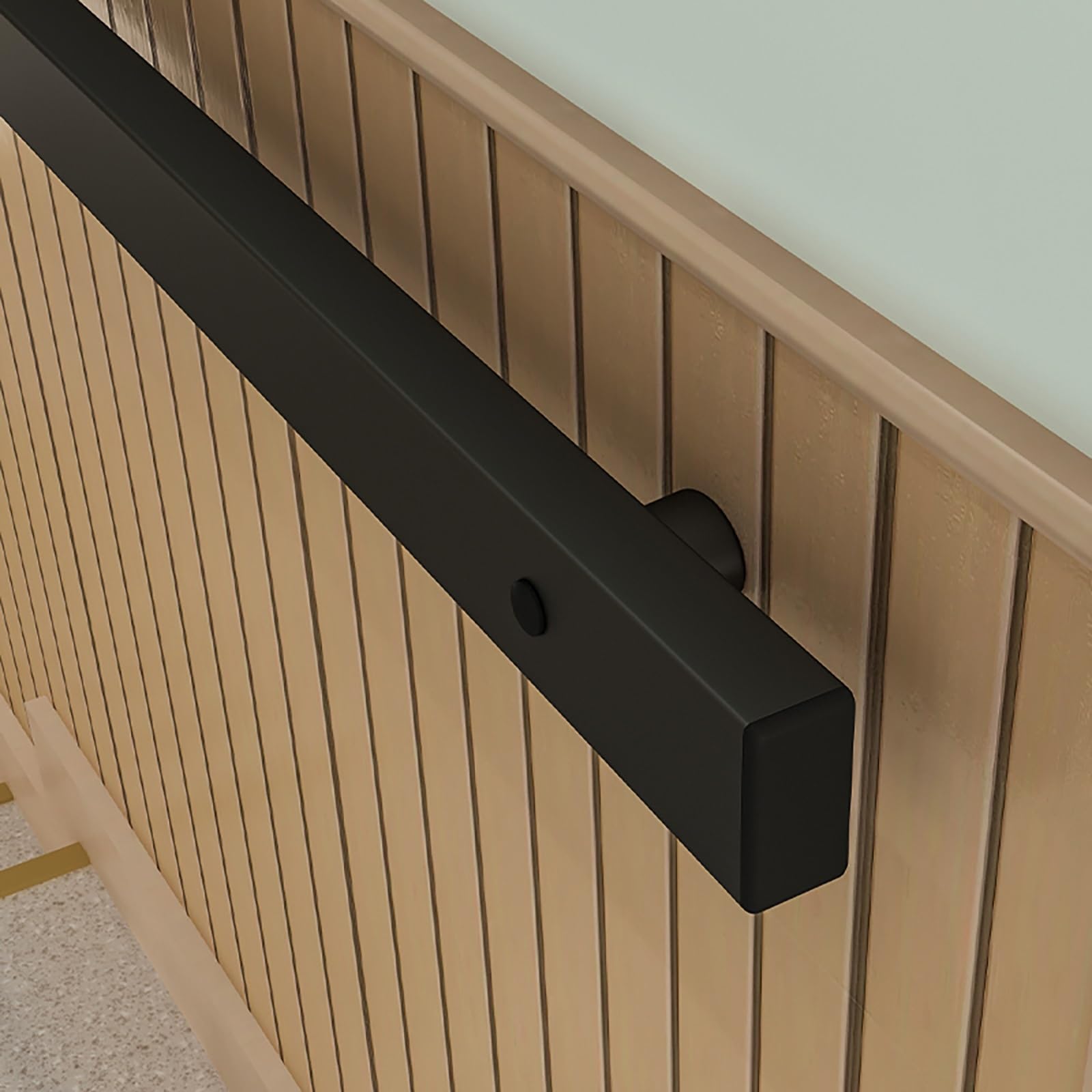 Main courante escalier pour sécuriser les marches extérieures face au gel