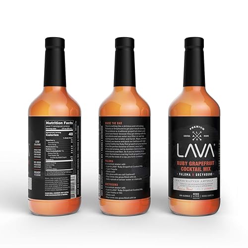 Miniatura 9 de LAVA - Mezcla premium para cóctel con jengibre, limonada y vodka, hecha con jugo de limón siciliano y puré de jengibre confitado