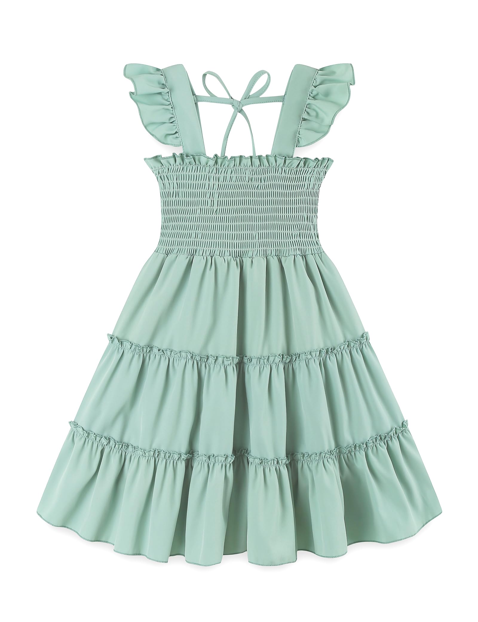 KIDDLETOWN Baby Kleid, Mädchen Kleider Festlich, Sommer Kleid Baby Prinzessin Kleid Mädchen, Prinzessin Kleider Polyester+Baumwolle Futter, Rüschen-Träger Kinderkleider Sommer für 18 Monate-6 Jahre