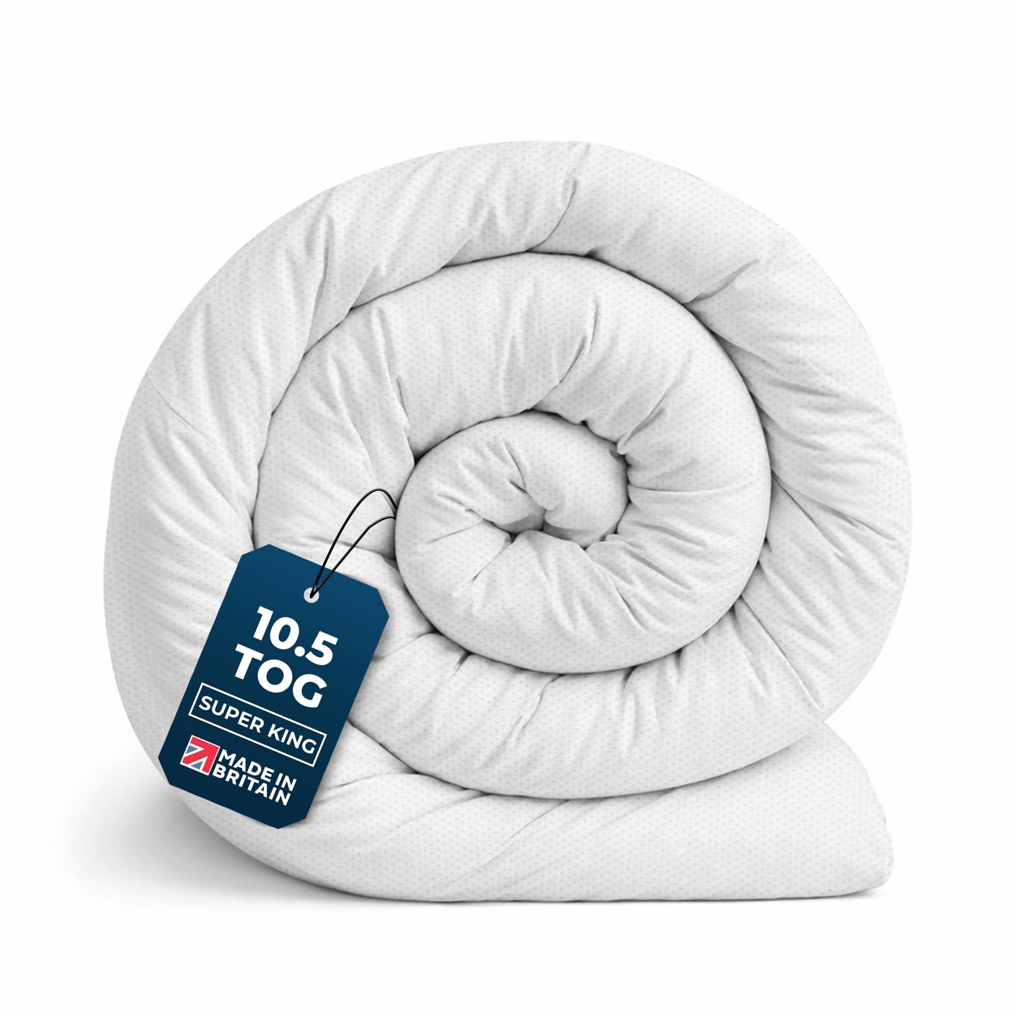Egypto White Soft Hollowfibre Super King Duvet 10.5 Tog | Anti Allergy Duvet With Polypropylene Cover | Luxurious All Season Duvets For Home | Breathable & Skin Friendly Super King Quilt | 260Cm X 220Cm