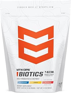 MTN OPS Biotics STM On‑The‑Go Probiotic Supplement for Gut Health, Digestion & Immune Support – Sugar‑Free, Natural Flavors Variety Pack, 30 Servings – Fast, Convenient Daily Gut Health Formula