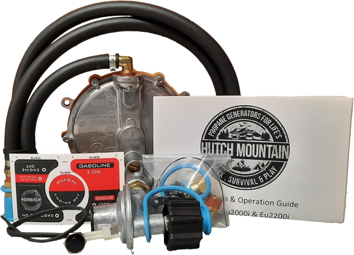Hutch Mountain Generator Propane Conversion Kit Honda EU2000i Trifuel Generator