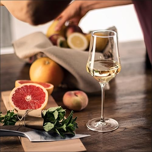 Miniatura 5 de Eisch Vaso de cristal de vino blanco cielo, tecnología Sensis Plus Aeration, sin plomo, apto para lavavajillas, juego de 2, 13.4 onzas