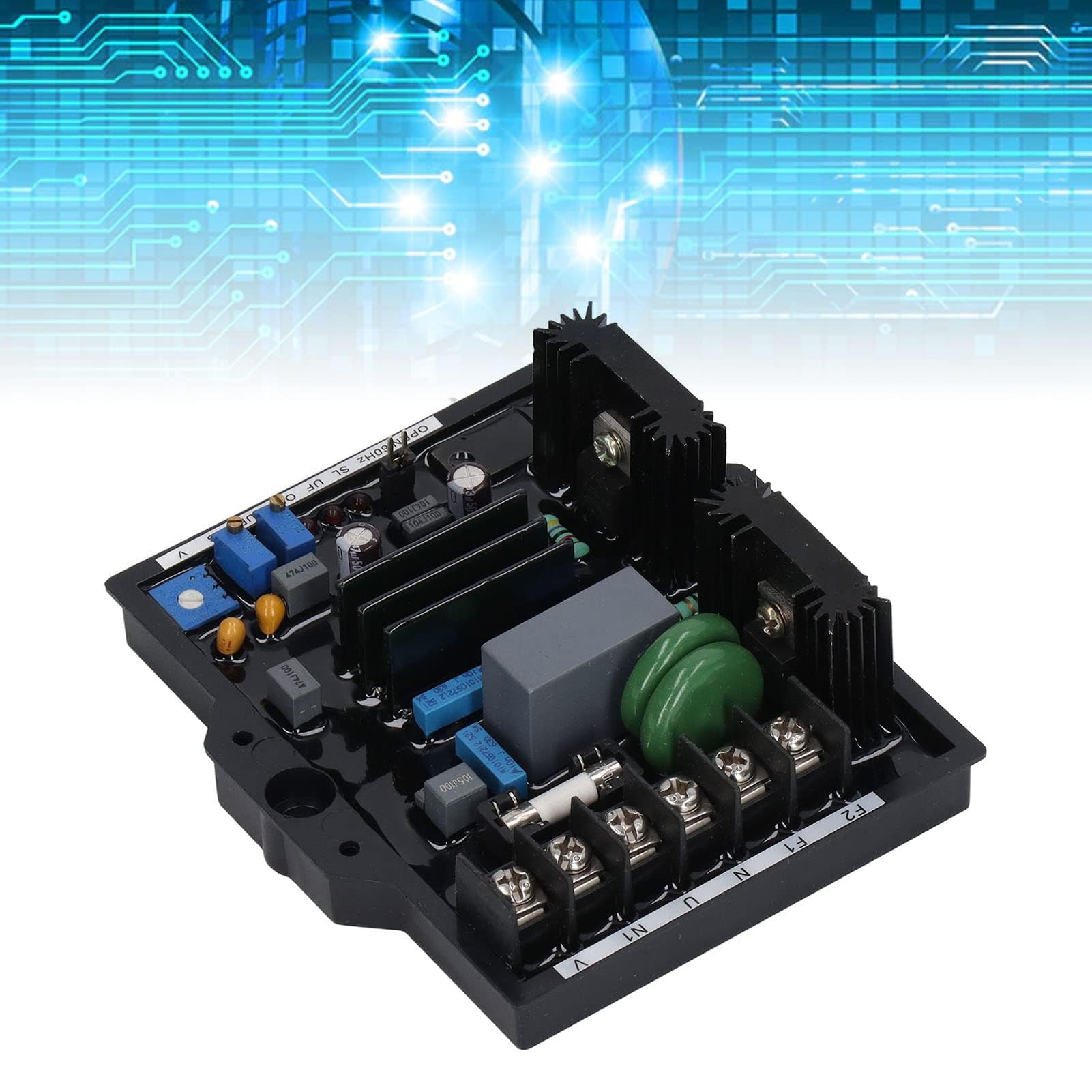 Regulador de Voltaje Automático R120 AVR Protección contra Sobretension para Generadores Entrada 277V RMS