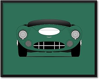 CUSTOMIZABLE COLOR: Aston Martin DBR1 (1956-1959) Inspired Poster Print Wall Art Decor Handmade (Unframed)