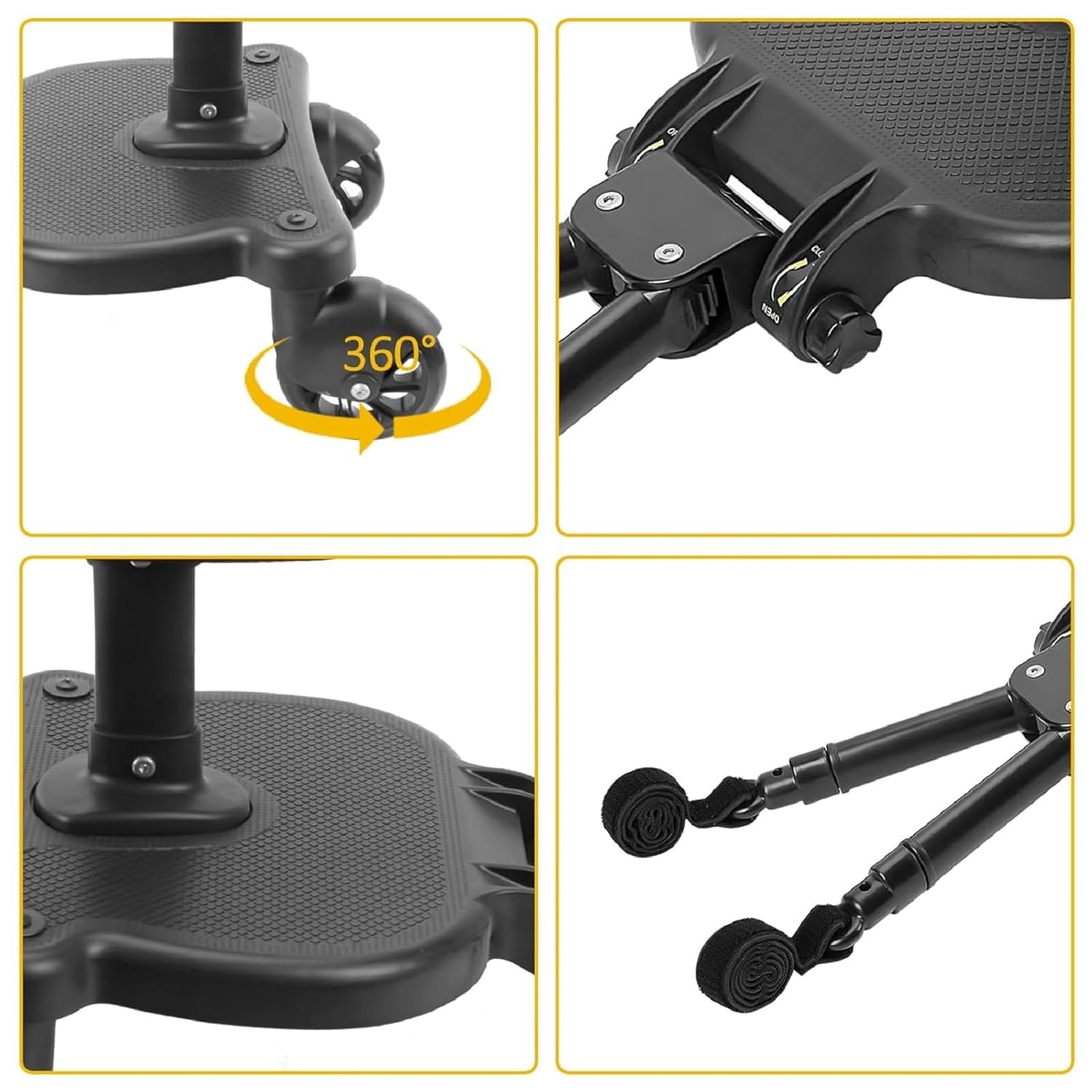 Universal Stroller Board Buggy Board with 2 LED Lighted Wheels and Detachable Seat, 2in1 Sit and Stand Stroller Connectors for Most Strollers, Holds Children Up to 55 LBs Stroller Standing Board