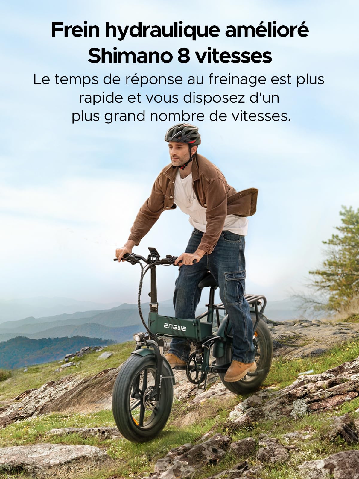 ENGWE Velo Electrique Pliable Vélo Électrique avec 20x4.0 Pouces Fat Tire,16Ah Batterie Amovible jusqu'à 150KM/110KM, Suspension complète,8 Vitesses, Engine Pro/Engine Pro 2.0