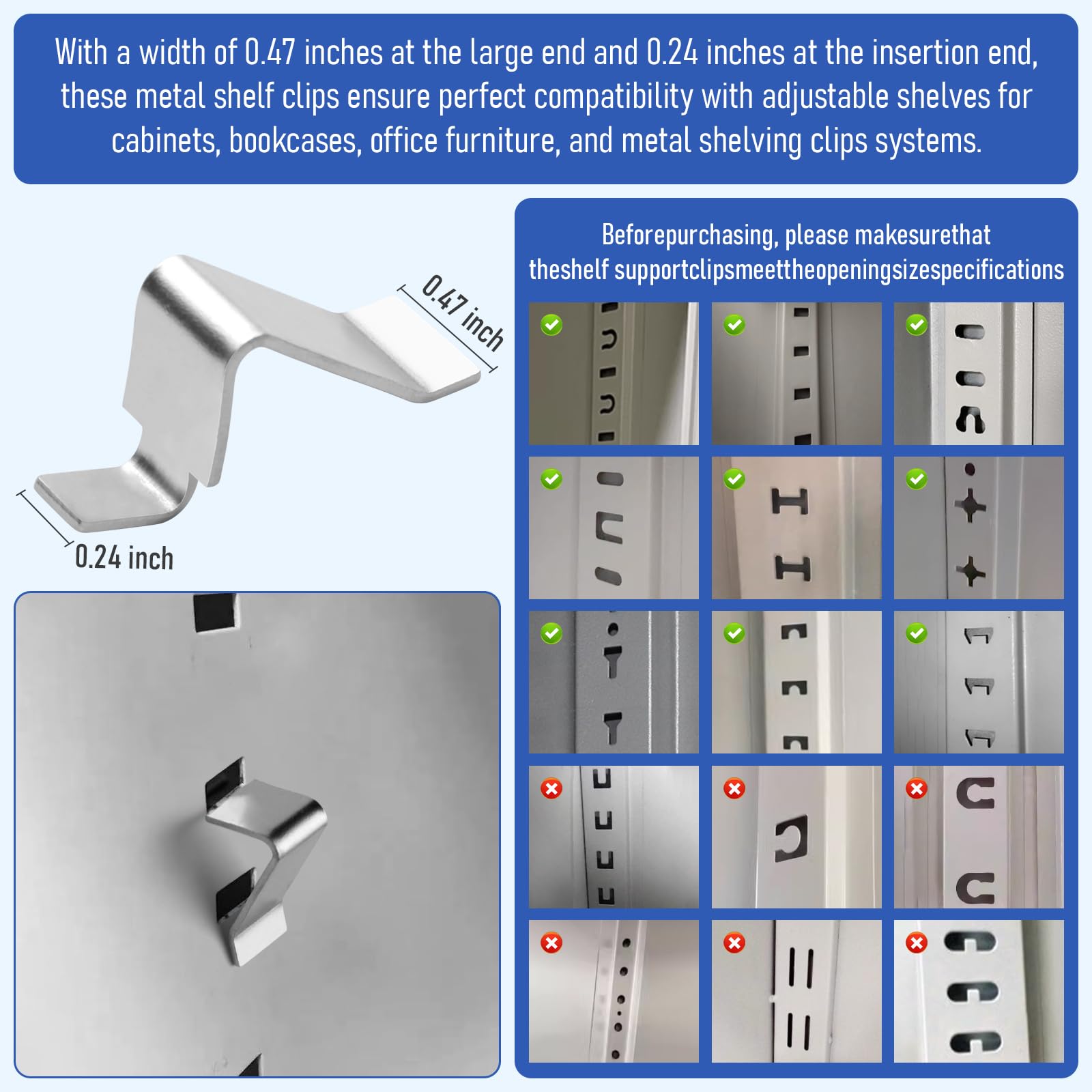Metal Shelf Clips - Stabilize Your Cabinets -7