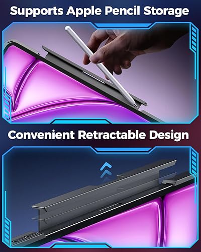 Miniatura 4 de SIBEITU Funda compatible con Samsung Galaxy Tab A7 Lite de 8.7 pulgadas con protector de pantalla y soporte para lápices, correa de hombro giratoria