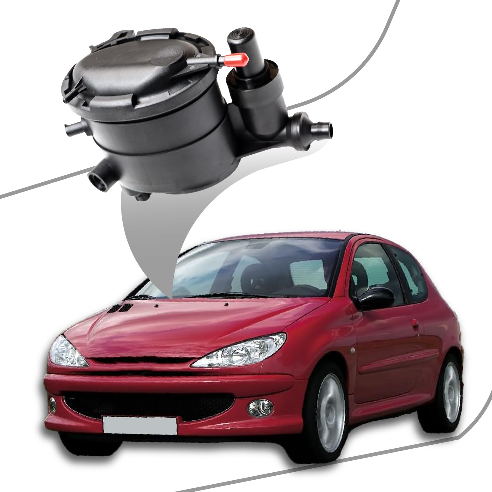 Filtre à carburant diesel pour Jumpy Xsara Coupé 206 306 Van Expert Platform Partner Diesel 1.9D DW8 DW8B Boîtier de filtre diesel 9625224180