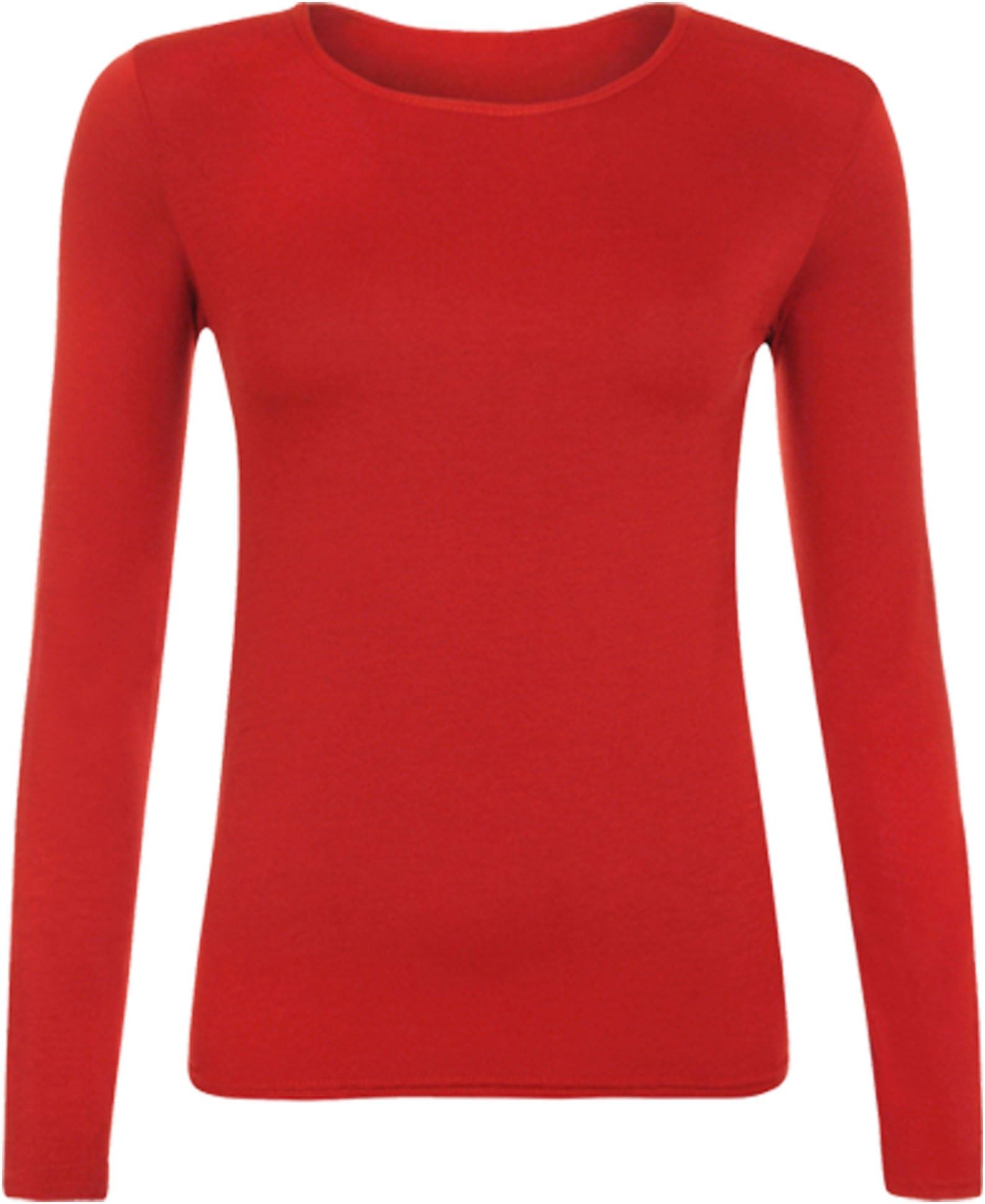 Candid StylesWomen's Long Sleeve Plain Basic Top, Green, Regular Fit