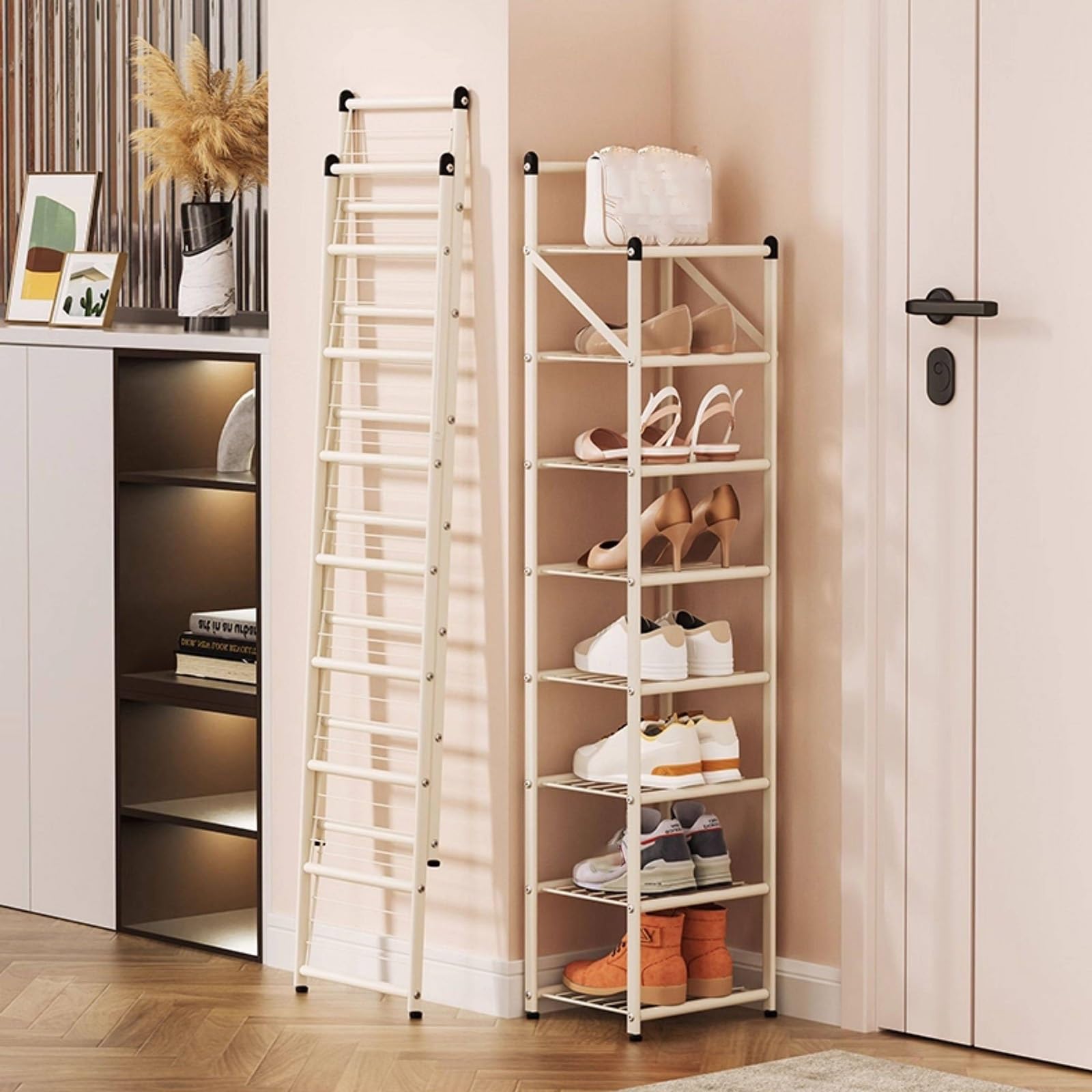 Meuble rangement porte chaussure pliable à 8 étages gain de place