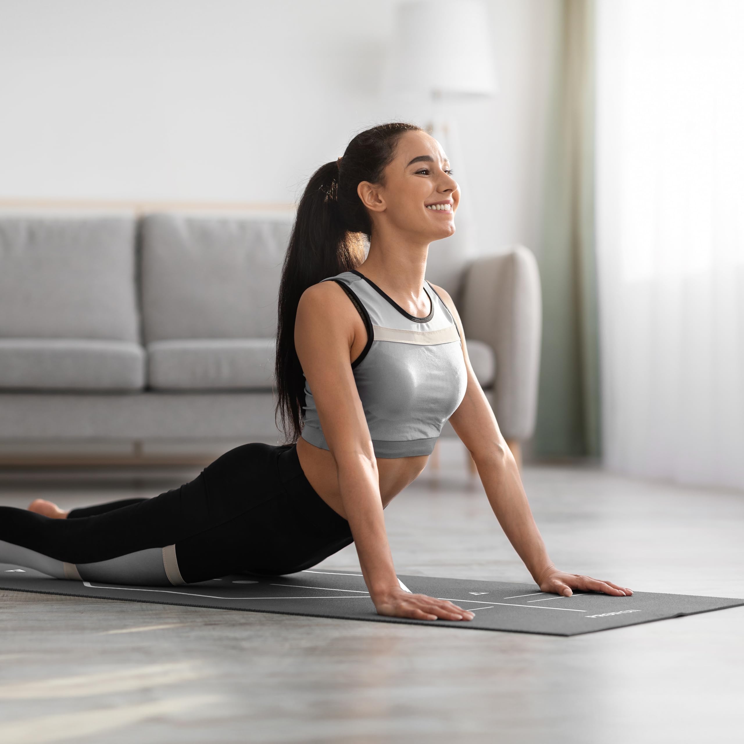 PROIRON Yoga Mat Patented Alignment System Exercise Mat Non Slip Pilates Mat for All Types of Yoga, Pilates & Floor Workouts with Carrying Bag (1730 x 610 x 4mm)