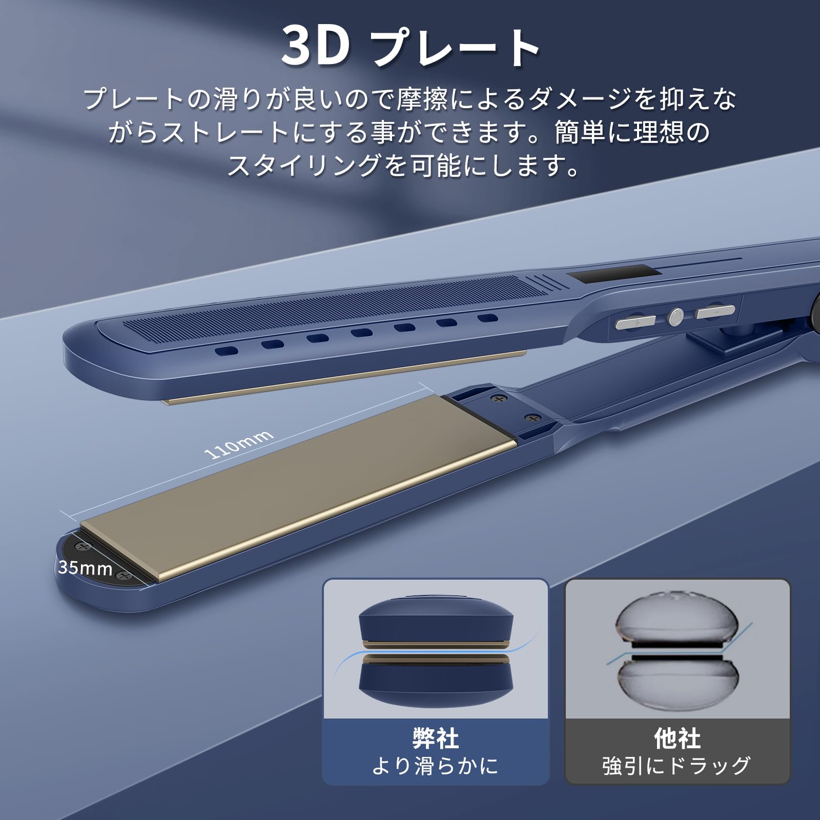 Amazon.co.jp: VAPAKA ストレート ヘアアイロン プロ仕様 MAX230℃ 18