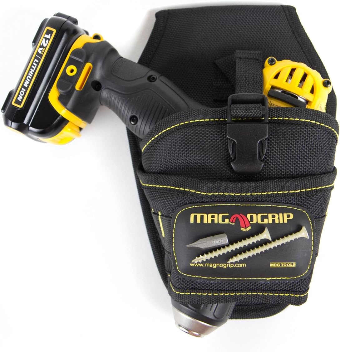 MagnoGrip 002-580 Magnetic Drill Holster - Left and Right Handed, Black