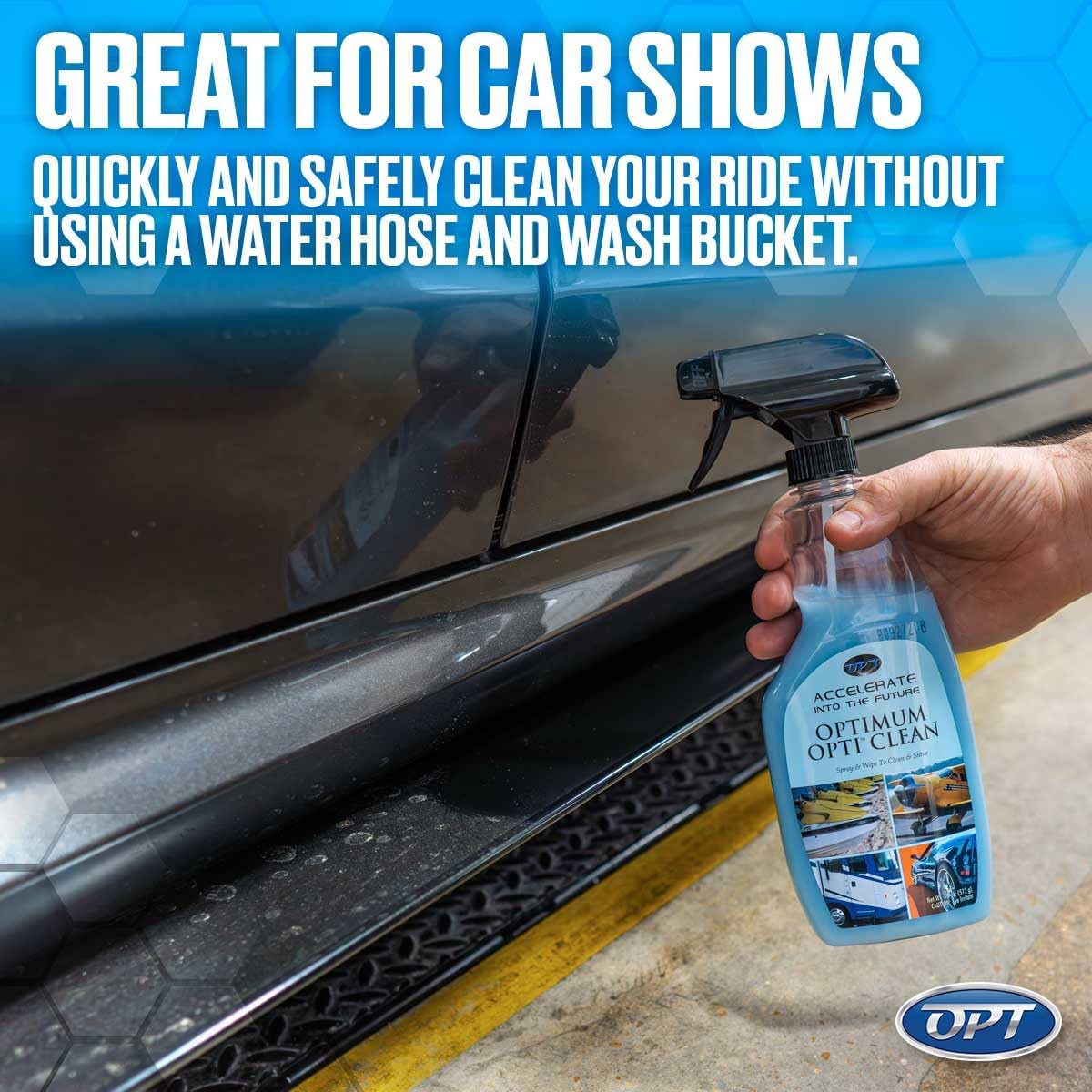 Optimum Opti-Clean Waterless Wash and Protect - Ready to Use Waterless Car Cleaning Spray and Polymer Protection (17 oz) - Image 7