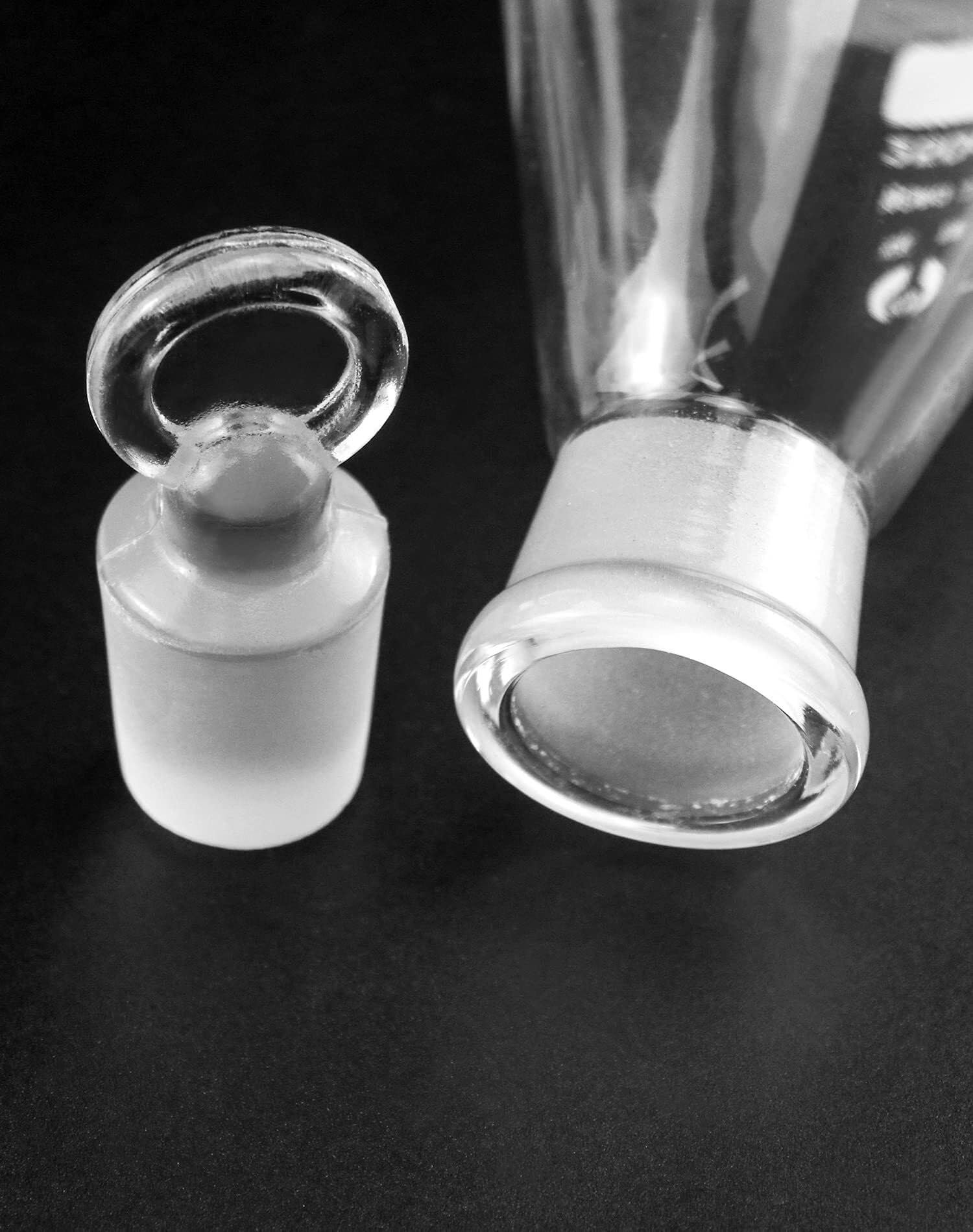 Juego de Matraces de Erlenmeyer - 3 Tamaños Vidrio de Borosilicato con Tapones para Experimentos de Laboratorio(1 Set)