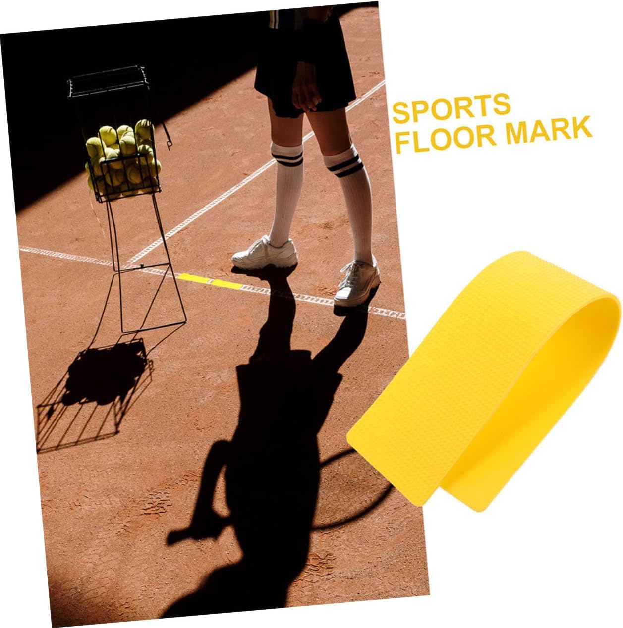 BESPORTBLE Landmark Court Lines Marker Kit Flat Marker for Training Ground Marking Tools Tennis Training Strip of