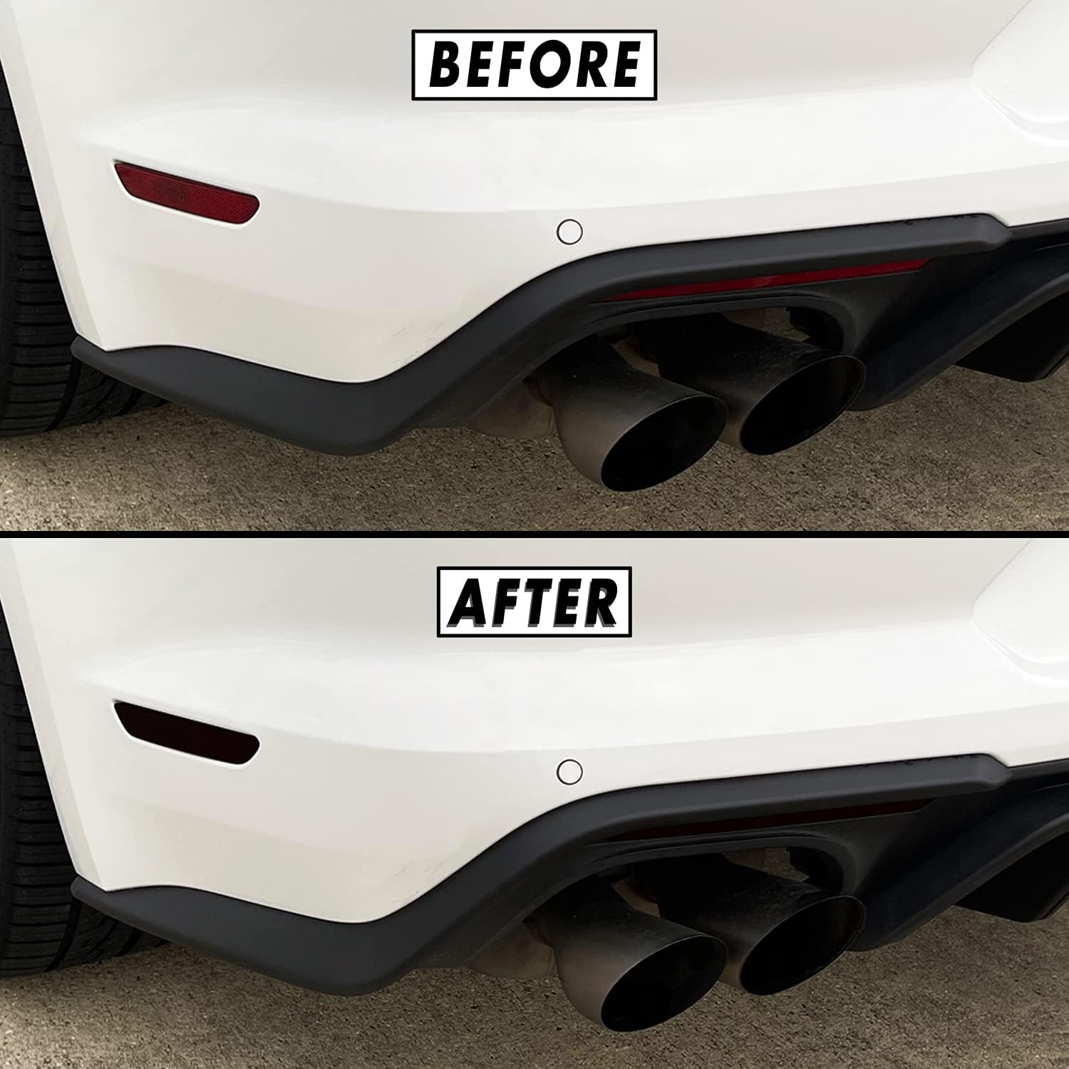 SlickMod PreCut Vinyl Smoke Tint for 2018-2021 Ford Mustang Reflector & Sidemarker (3. Reflector & Sidemarker, 20% Dark Smoke)