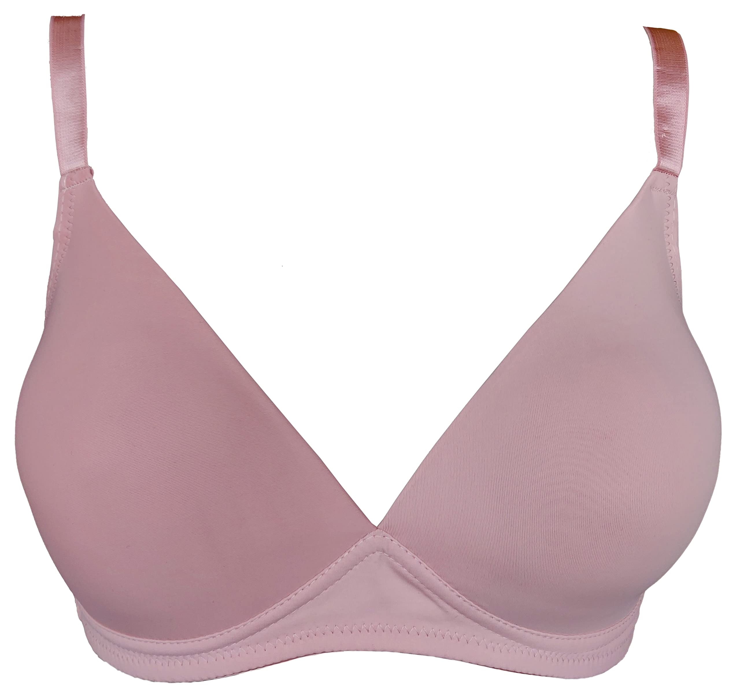 TRIFOLIUMWomen's Wireless Bra Padded Non-Wired Full Coverage Soft Cup Plus Size 34D-42D