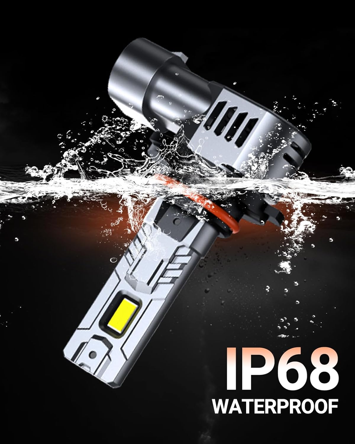 SEALIGHT 𝟗𝟎𝟏𝟐 Bulbs Brightest 50,000LM 6500K 9012 Bulbs With Cooling Fan Canbus Ready 70000+ Lifespan, Pack of 2