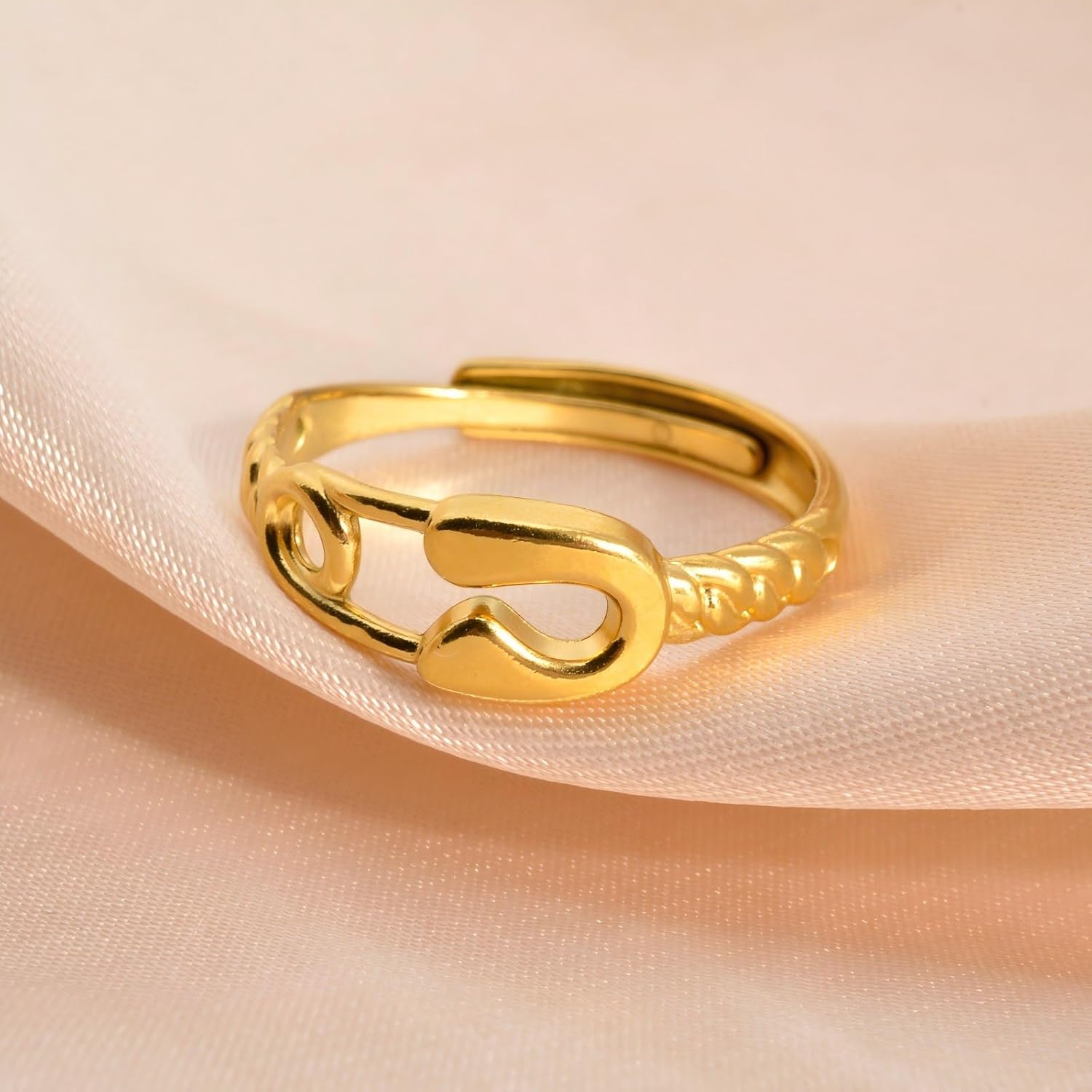 Promise Rings for Women Stainless Steel Chunky Gold Rings 18k Gold Plated Gold Silver Statement Rings for Women Jewelry Gift - Image 3