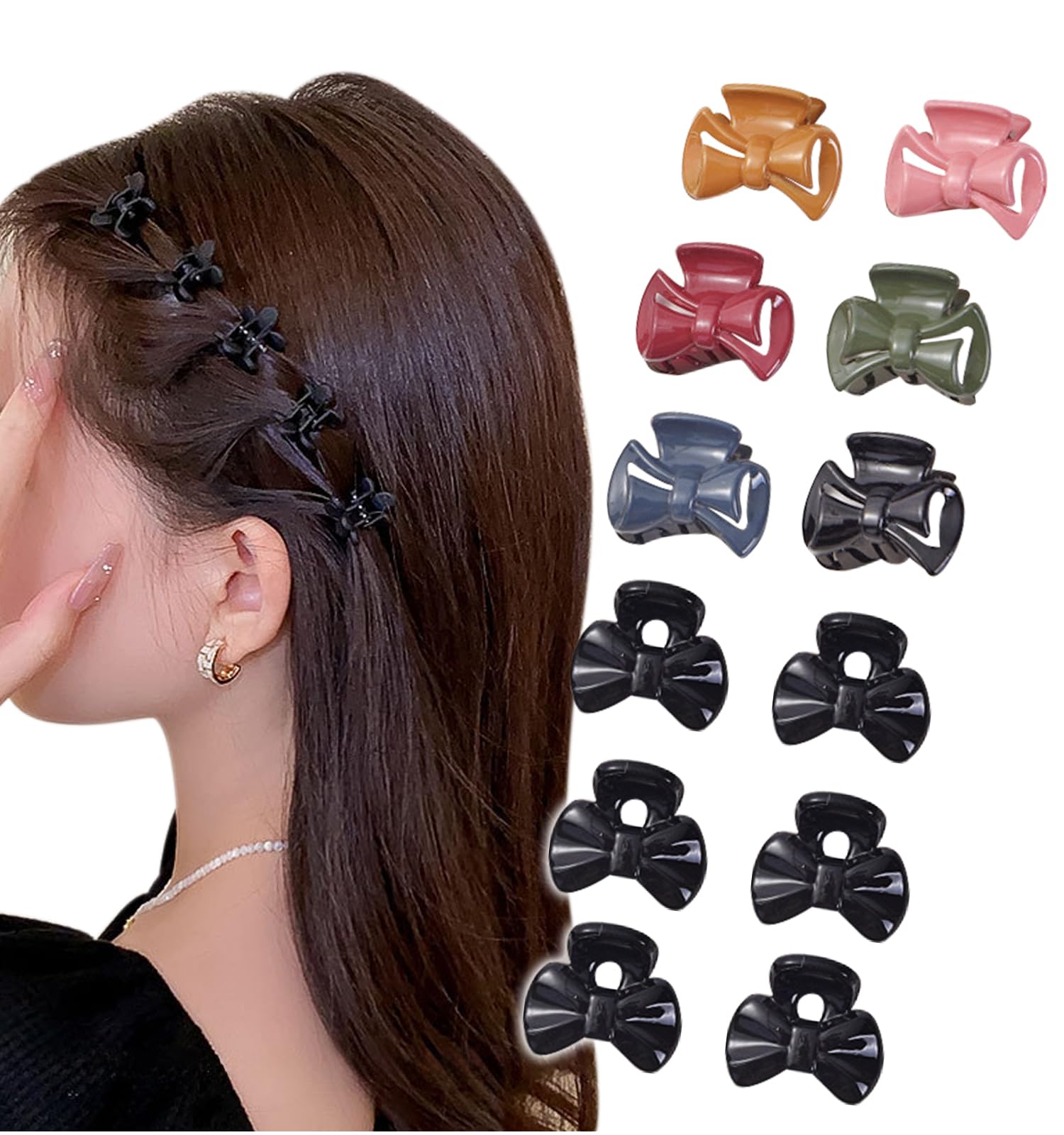 ヘアミニクリップ　４点　No.28とNo.95 Amazon.co.jp: [Herbeluemily] ヘアクリップ ミニクリップ バンス