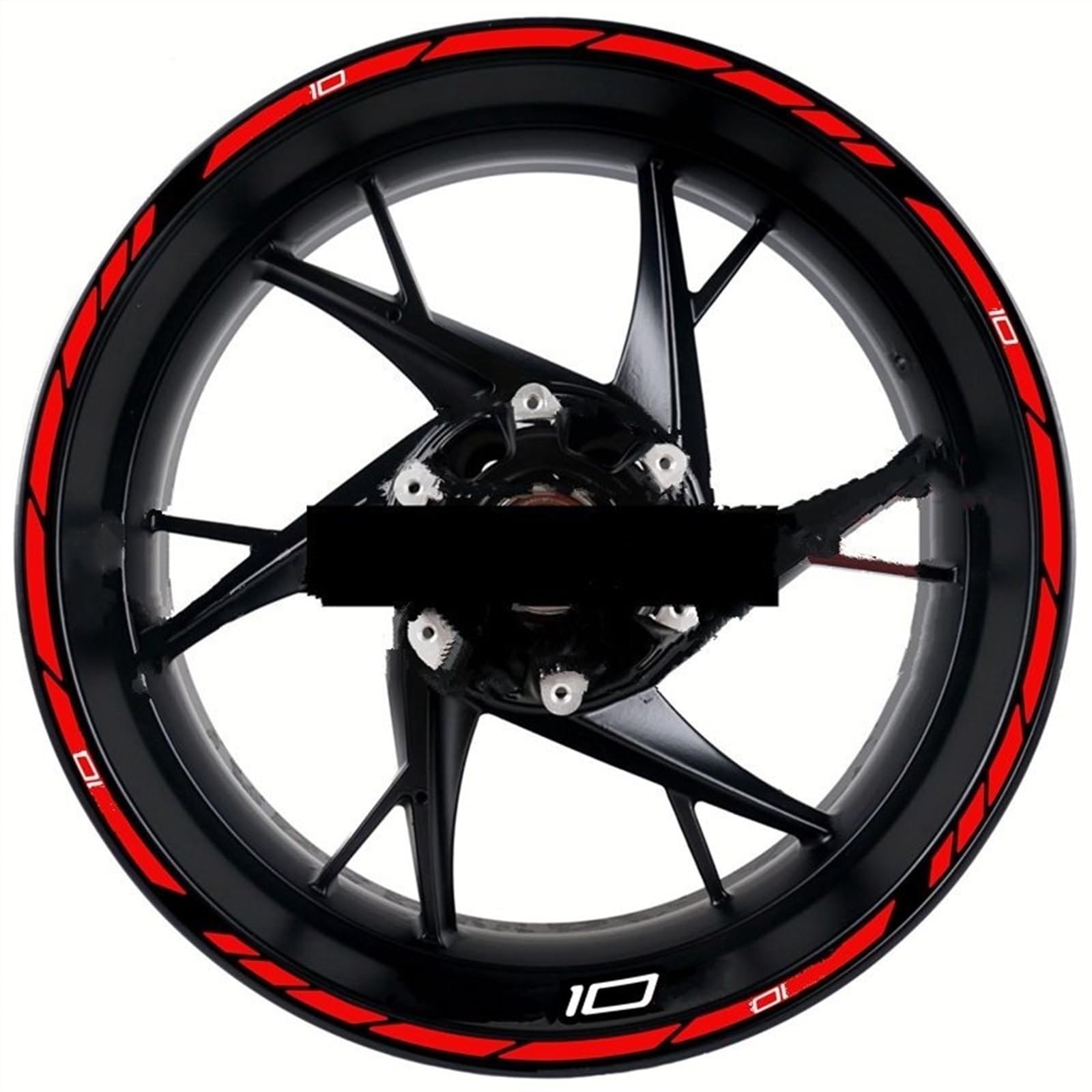 Motorcycle Accessories Wheel Stickers Reflective Rim Motorbike Waterproof Decals for Kawasaki for ZX10R for ZX-10R Motorbike(Color1)