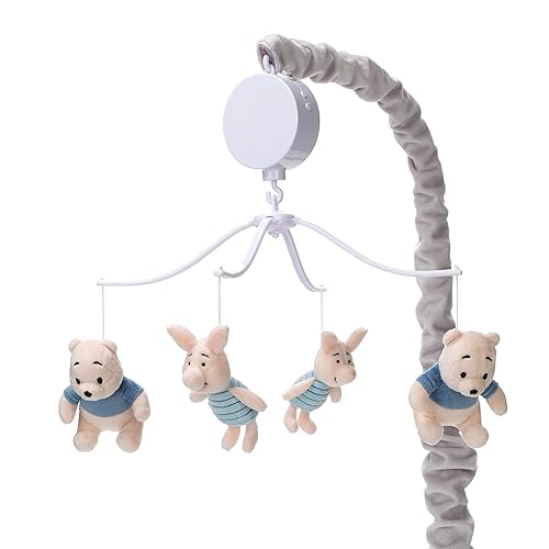 Lambs & Ivy Disney Baby Forever Pooh Bear - Cuna musical para bebé, color grisbeige