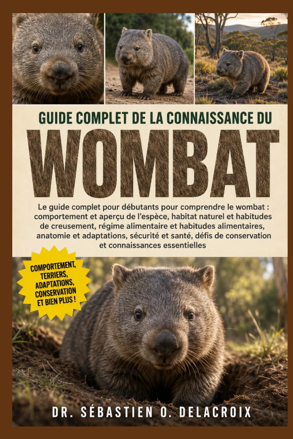 GUIDE COMPLET DE LA CONNAISSANCE DU WOMBAT: Le guide complet pour débutants pour comprendre le wombat : comportement et aperçu de l’espèce, ... de conservation et connaissances essentielles