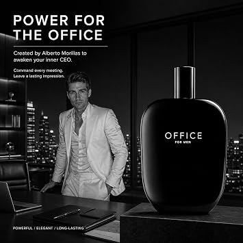 Fragrance One OFFICE for Men Eau de Parfum for Men I Fresh Aromatic Woody Cologne I Long-Lasting Mens Fragrance for Daily & Office Wear (3.4 fl. oz. / 100 ml, OFFICE)