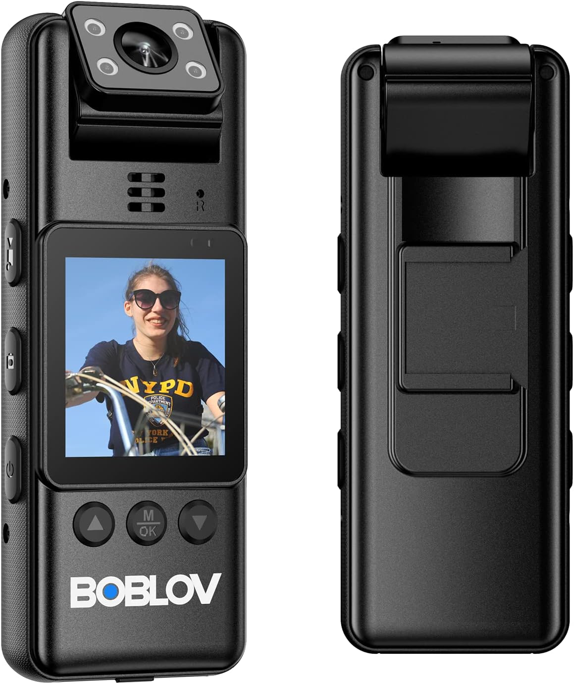 BOBLOV A23 64GB Camcorder, 180° Rotate Body Worn Camera, IR Feature and