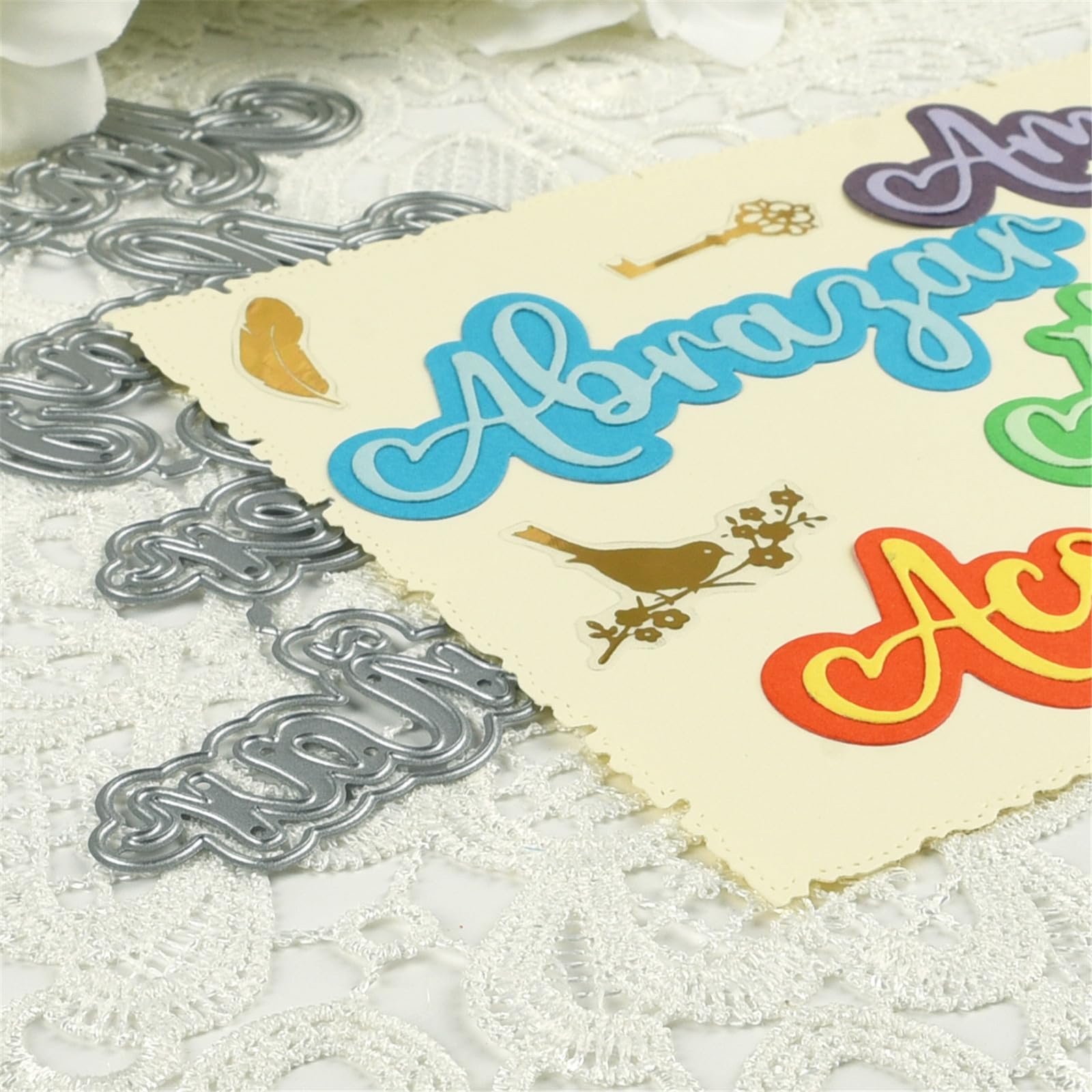 Plantilla de acero al carbono para hacer tarjetas, decoración troquelada para manualidades, herramientas de fabricación de tarjetas, moldes de plantilla, troqueles de corte de marco