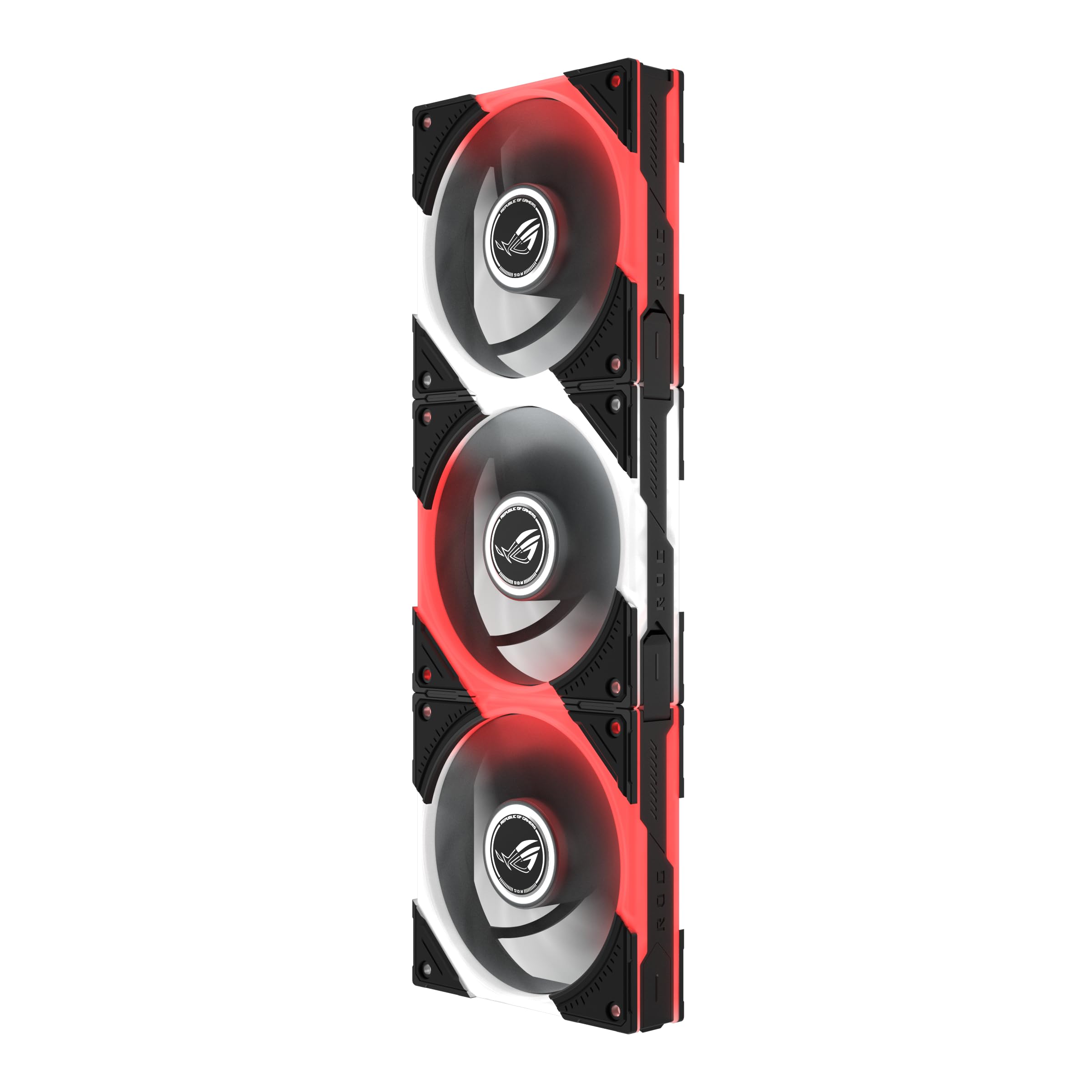 ASUS ROG Eurux GR120 ARGB PWM Lot de 3 ventilateurs PWM de 120 mm, 2600 tr/min, chaîne en marguerite brevetée, éclairage personnalisé, moyeu de ventilateur