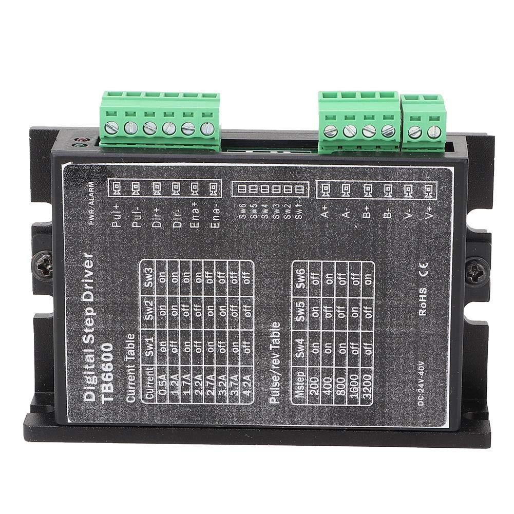 Stepper Motor driver,TB6600 DC24-40V 2 Phase/Bipolar Stepper Motor Driver 1.0~4.2A/Phase NEMA 17/23 Motor Controller