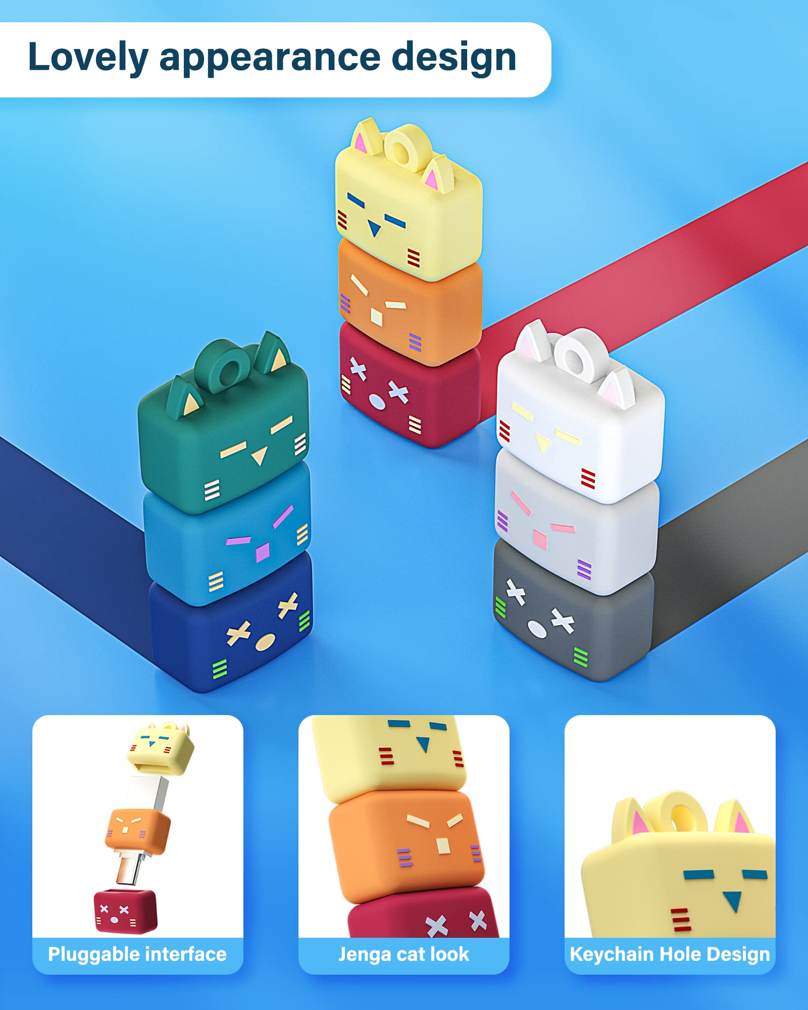 Memoria USB 3.0 con forma de gato plegable