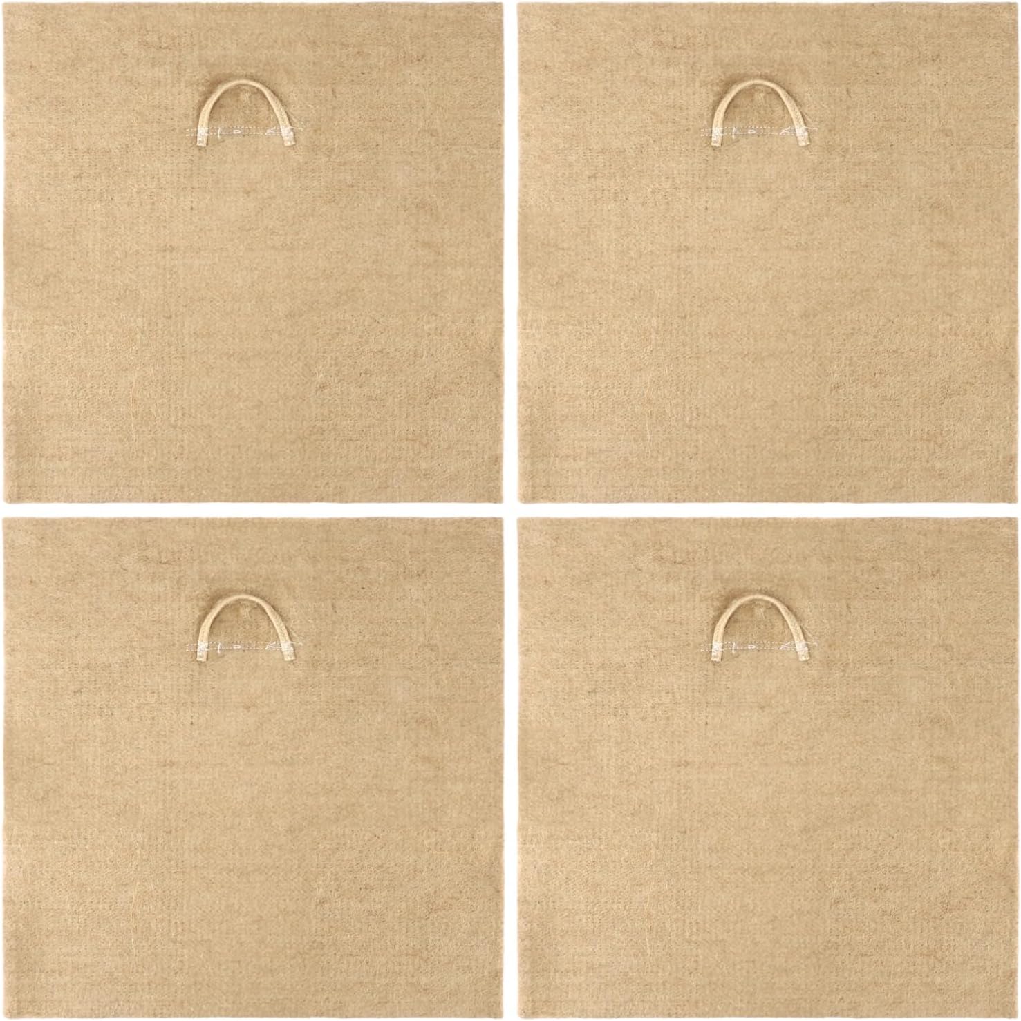 4 Pcs Worm Blanket Farm Kit, Jute Fibre Worm Compost Bin Blanket, Natural Breathable for Gardening, Cultivation, Planting, Breeding, Nursery, Worms Growing, 2 x 2 ft