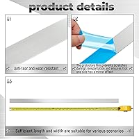 Vista 4 de 2 Piezas de Tiras de Acabado de Acero Inoxidable 304, Hoja de Acabado de Metal de Acero Inoxidable Cepillado, Relleno de Espacios para Herramientas